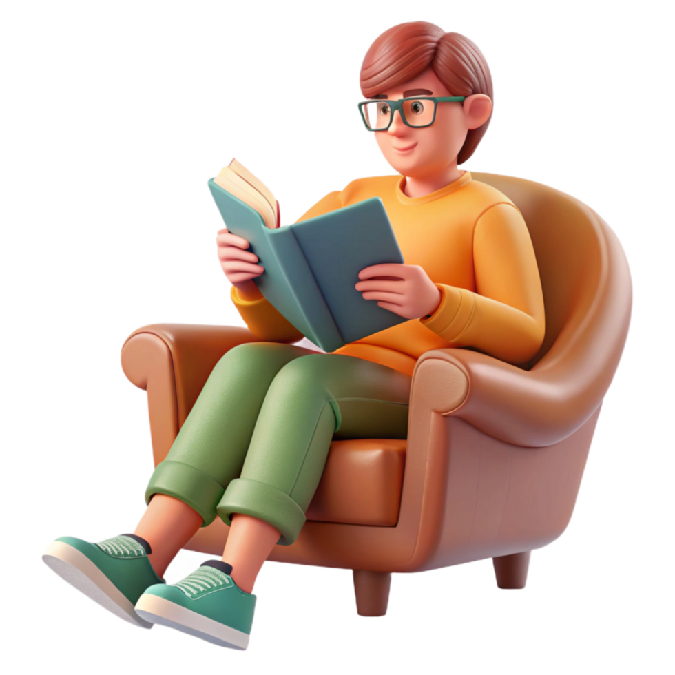 serene abstract Person Reading Book in Hammock Isolated high resolution png