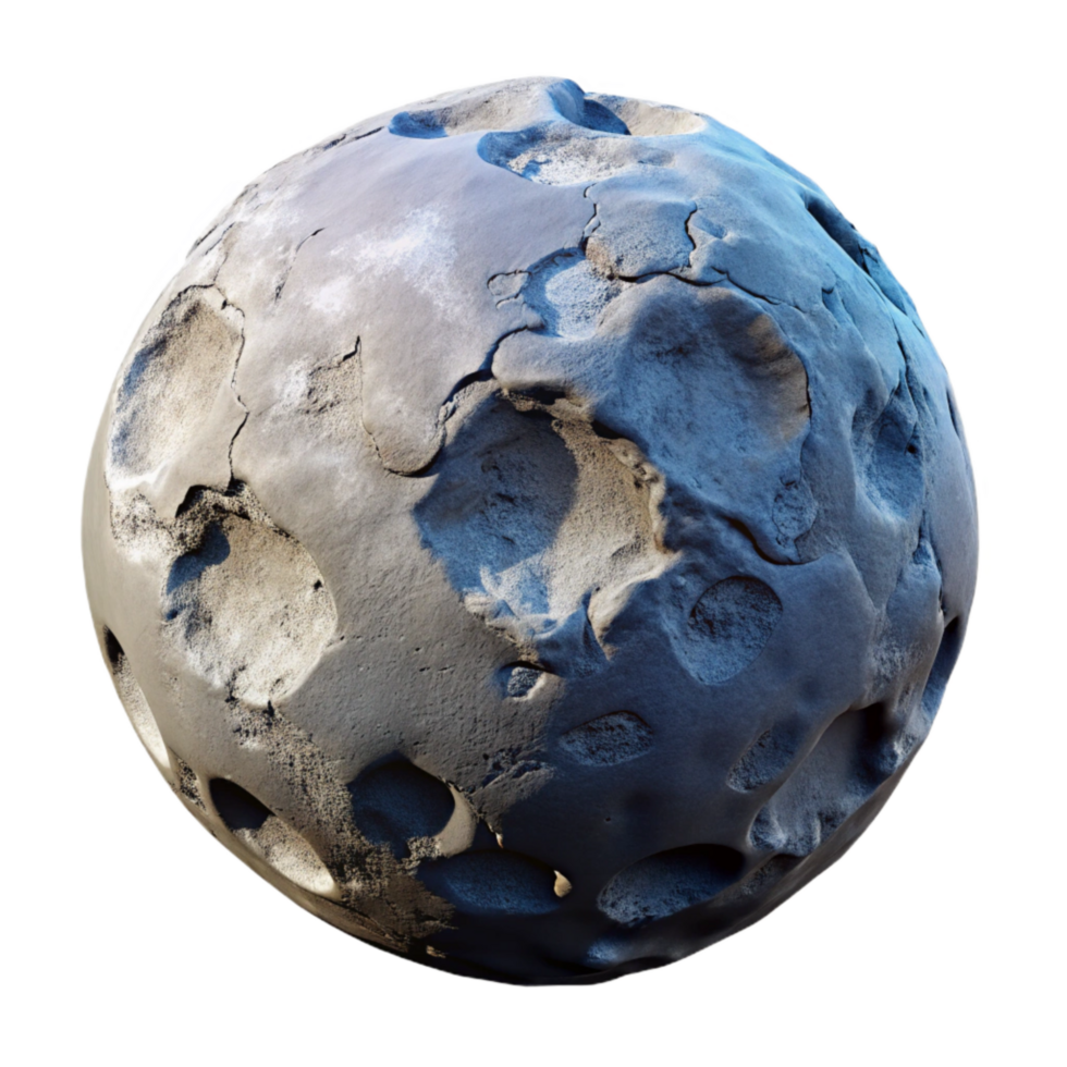 stunning classic Perspective View of Terraformed Moon Cutout Transparent Background png
