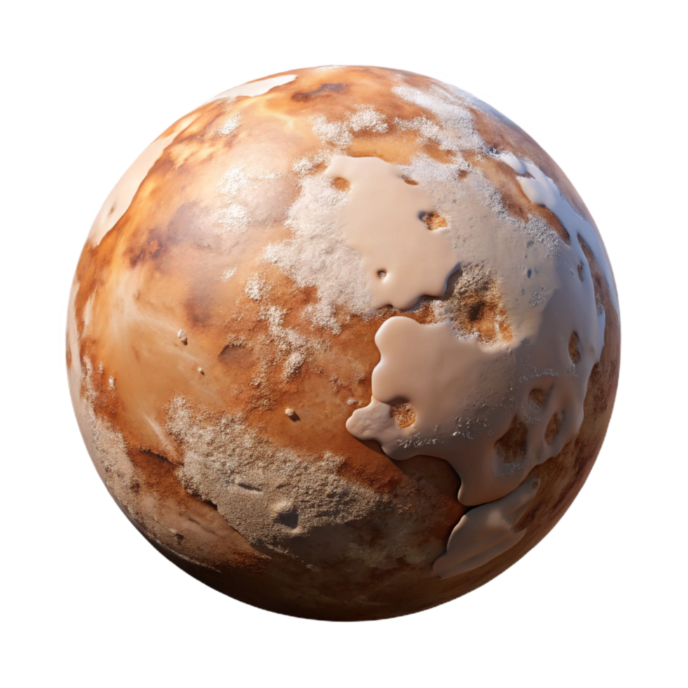dramatic traditional Perspective View of Terraformed Moon Cutout Transparent Background premium png