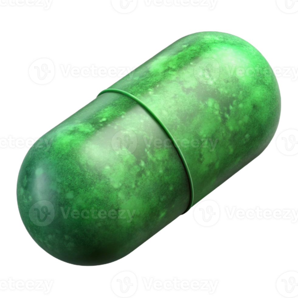 elegant minimalist Pill Capsule Green Isolated Cutout Element genuine png