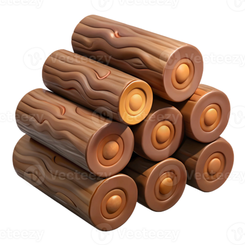 vibrant classic Pile of Wood Logs Close Up Texture Cutout png