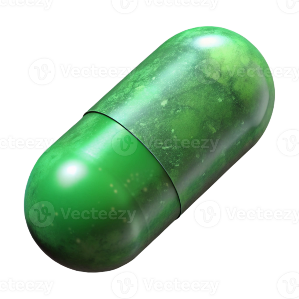 impressive modern Pill Capsule Green Isolated Cutout Element professional png