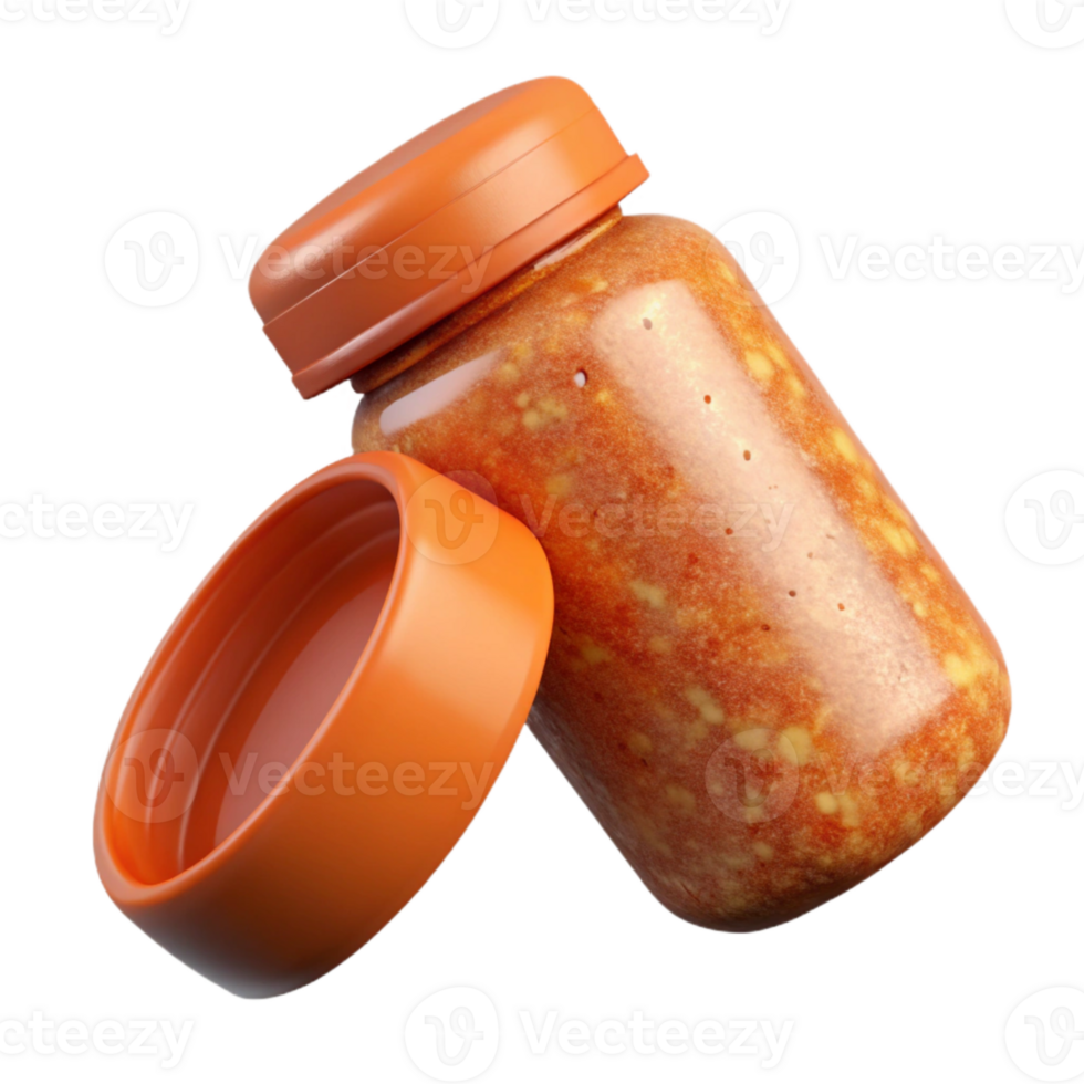 stunning classic Pill Bottle Open Cap Orange Transparent Background professional png