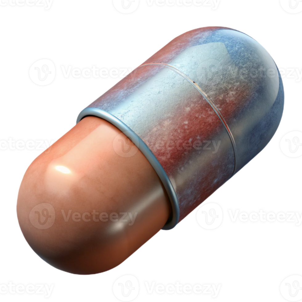 vibrant contemporary Pill Capsule White Background Isolated detailed png
