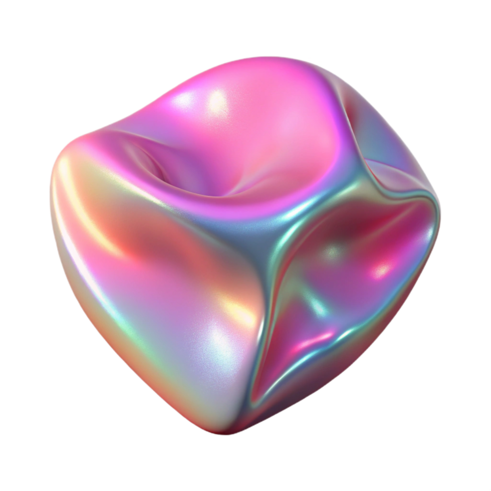 serene traditional Pink Holographic Foil Texture Cutout on Transparent Background authentic png