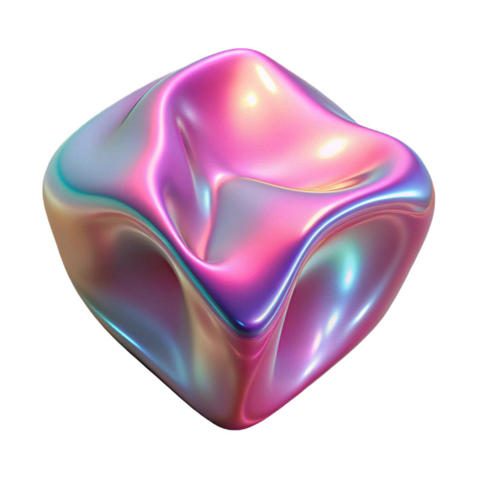 beautiful artistic Pink Holographic Foil Texture Cutout on Transparent Background png