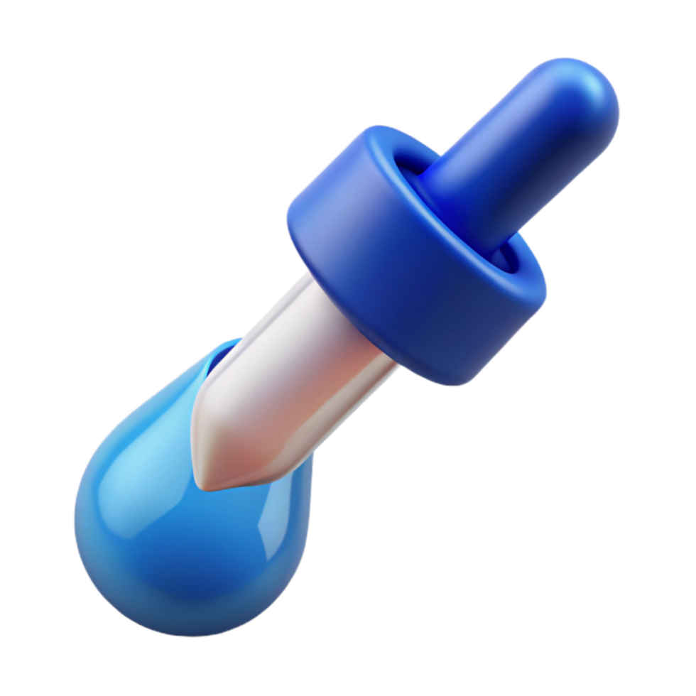 impressive modern Pipette with Blue Liquid Droplet Cutout genuine png