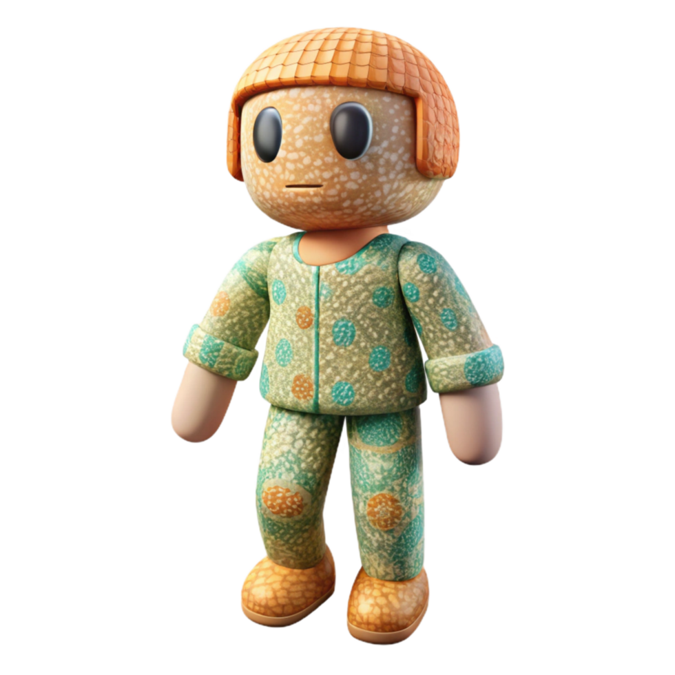 wonderful rustic Pixelated Dream Figure Cutout Isolated professional png
