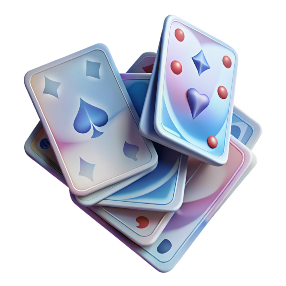 beautiful rustic Playing Cards Fanning Out Telekinetically Transparent Background original png