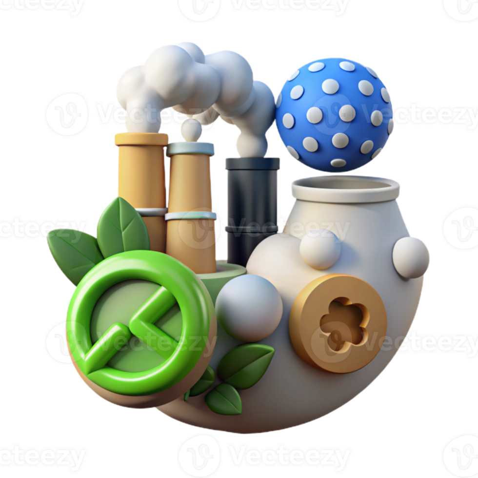 vibrant creative Pollution Reduction Efforts Isolated Clean Air original png