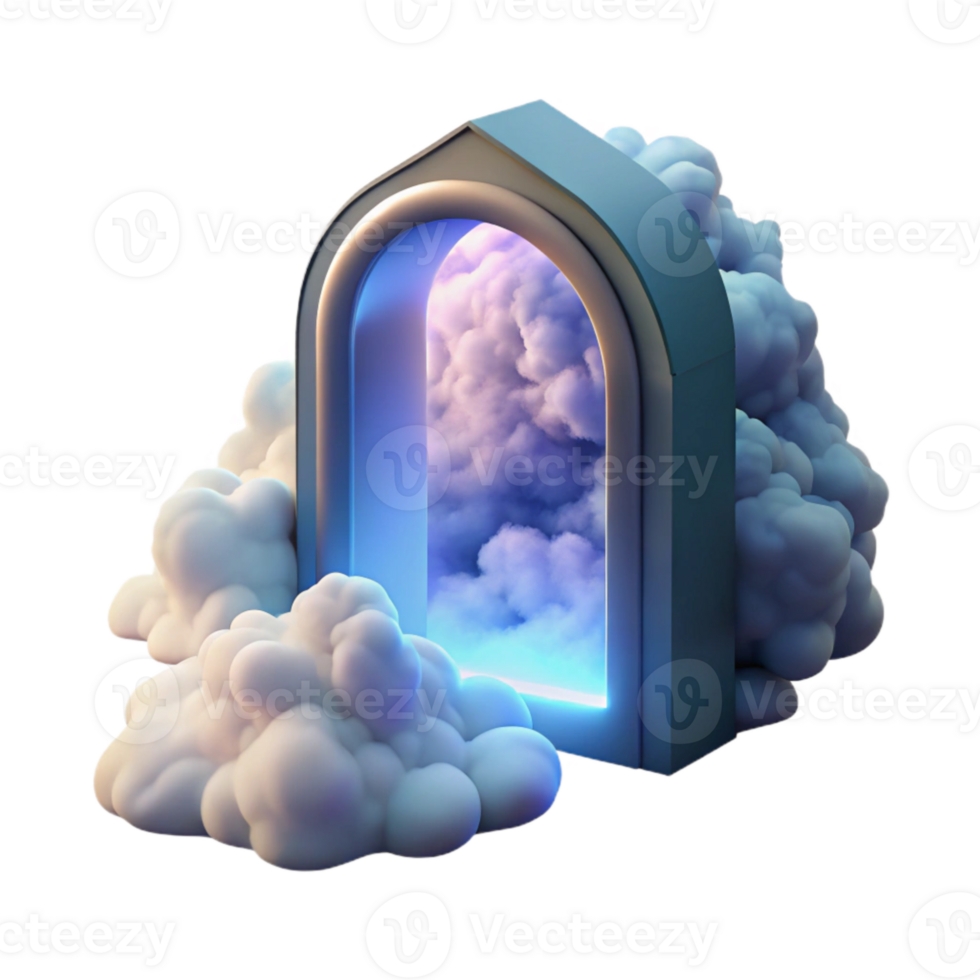 stunning contemporary Portal Opening in Sky Cloud Background Transparent Background original png