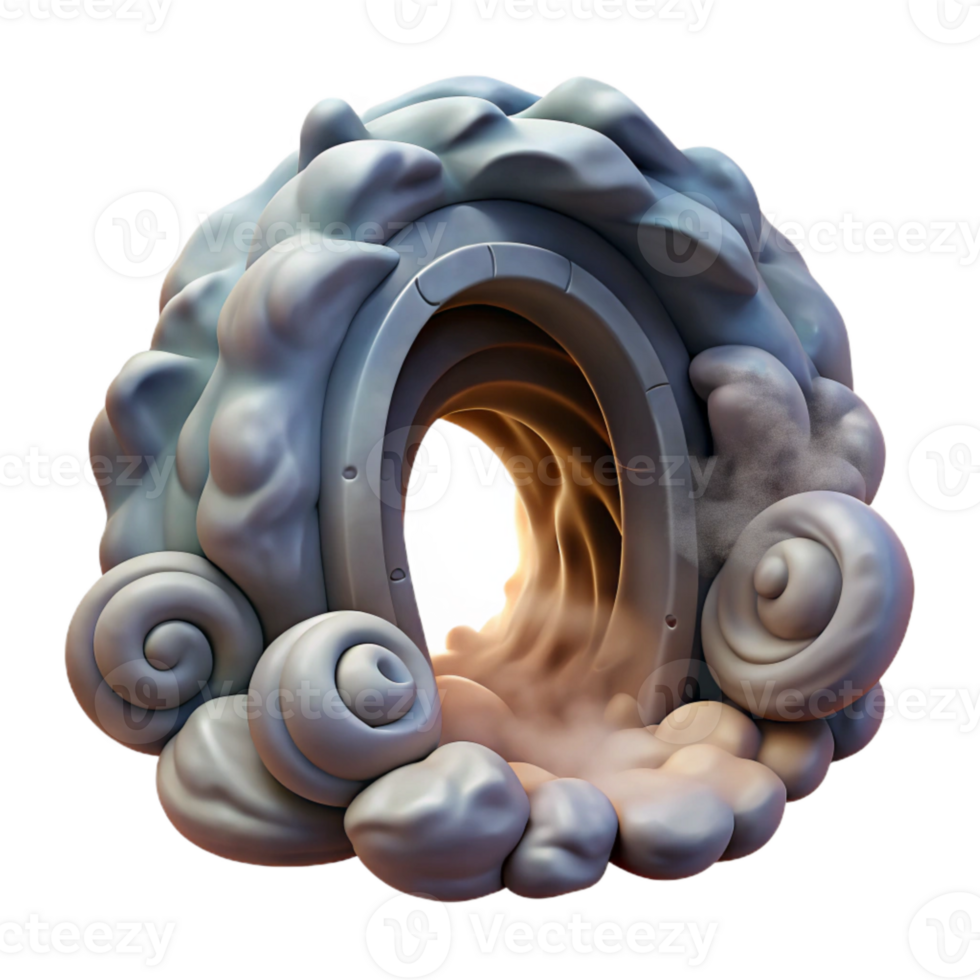 stunning creative Portal with Swirling Smoke Effect Cutout genuine png