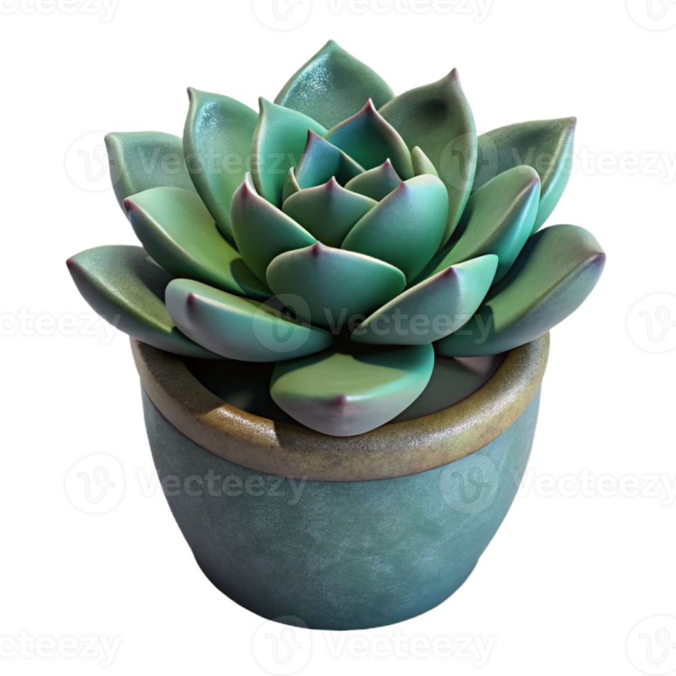 extraordinary classic Potted Succulent Dark Green Isolated Cutout high resolution png