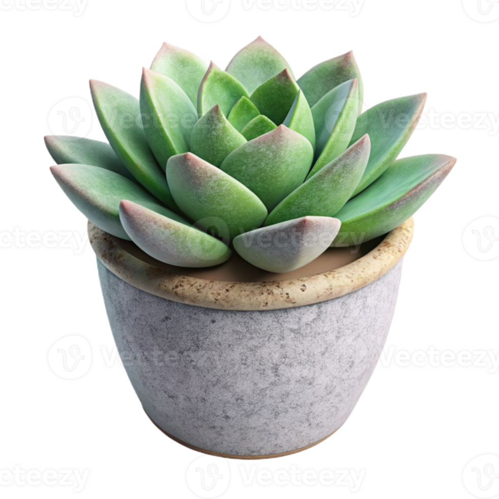impressive abstract Potted Succulent Plant Side View Isolated Element premium png