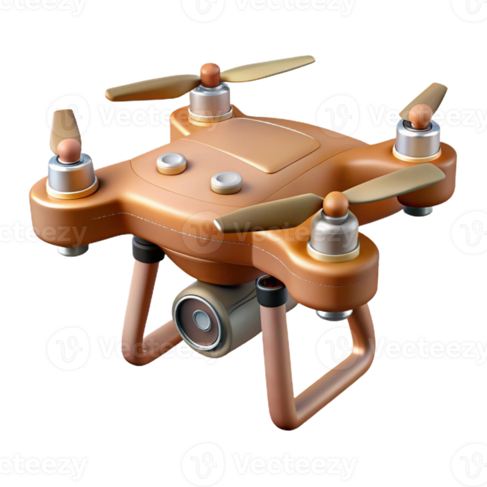 elegant minimalist Precision Agriculture Drone Illustration Side View Transparent Background detailed png