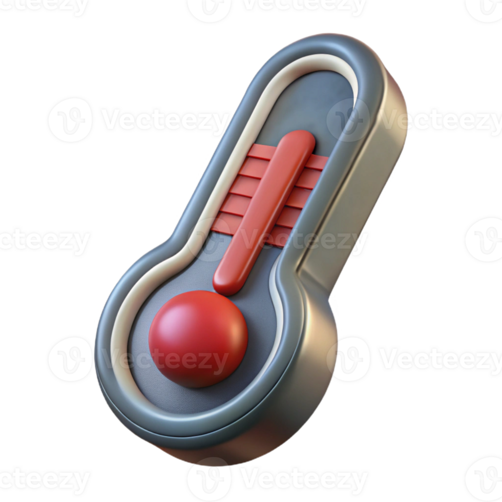 dramatic vintage Precision Thermometer Side Angle Isolated detailed png