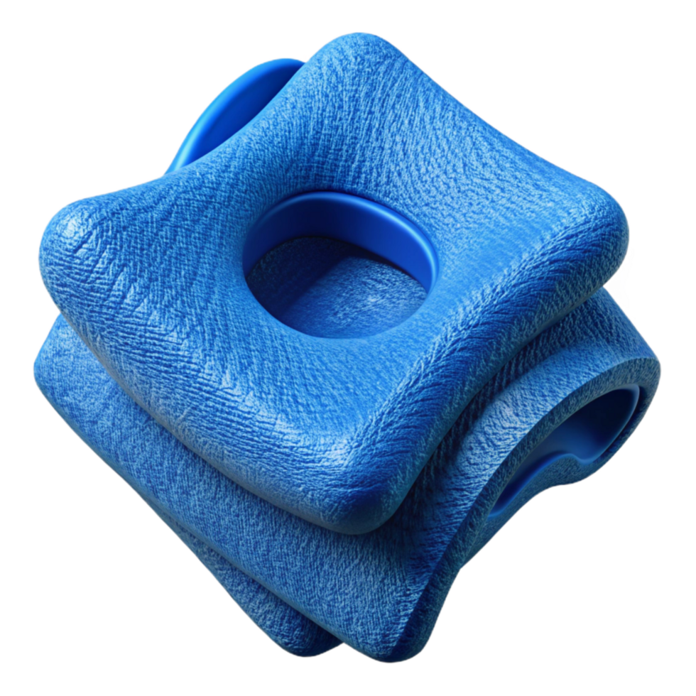 vibrant modern Pressure Sensing Fabric Detail Blue Cutout high resolution png