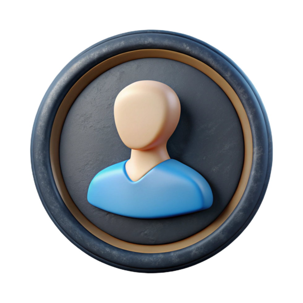 serene traditional Profile Icon Circle Frame Isolated with Black Fill professional png
