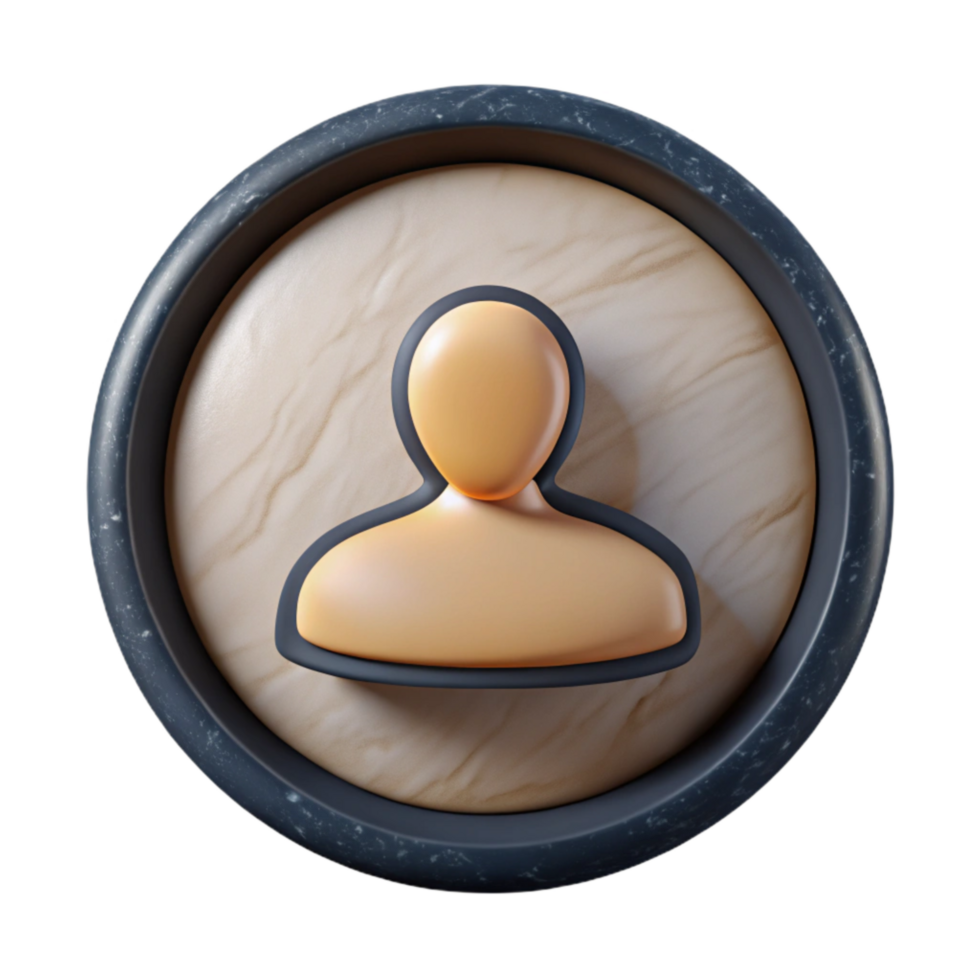 impressive creative Profile Icon Circle Frame Isolated with Black Fill high quality png