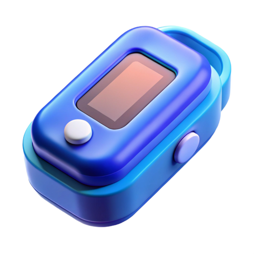 elegant minimalist Pulse Oximeter Fingertip Blue Light Transparent original png