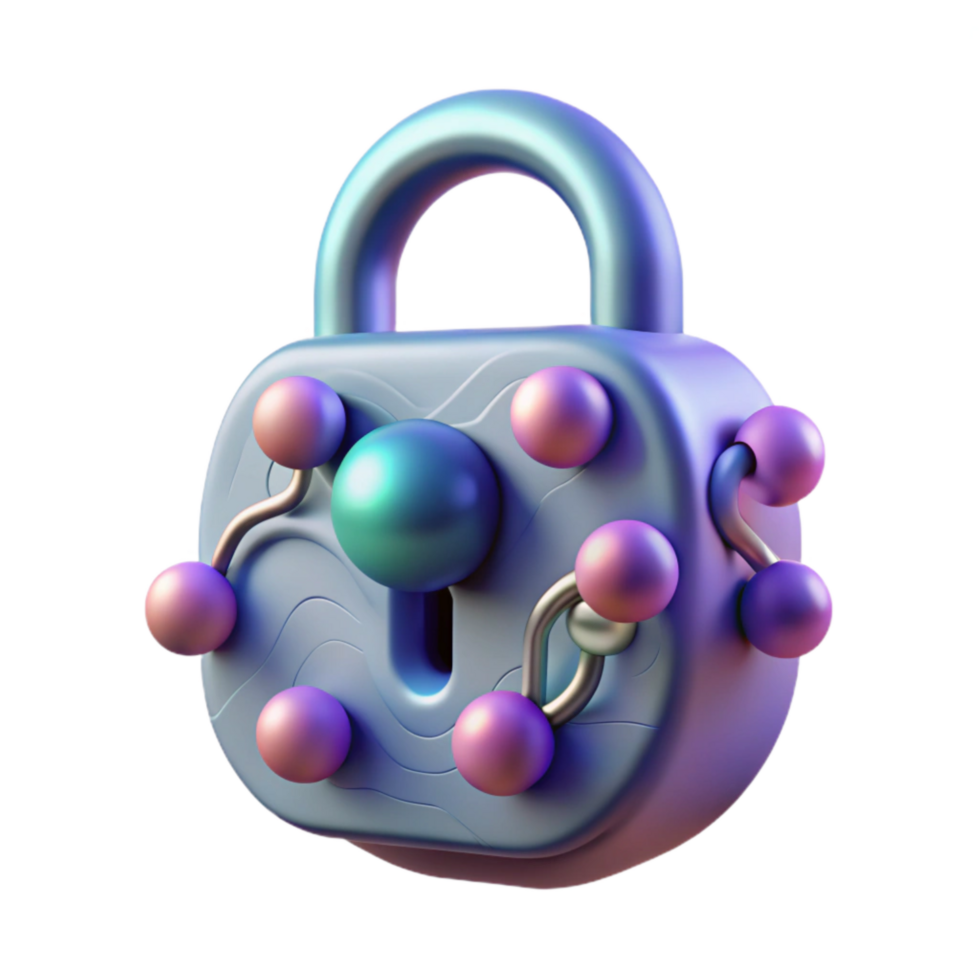 extraordinary modern Quantum Cryptography Concept Visualization Isolated detailed png