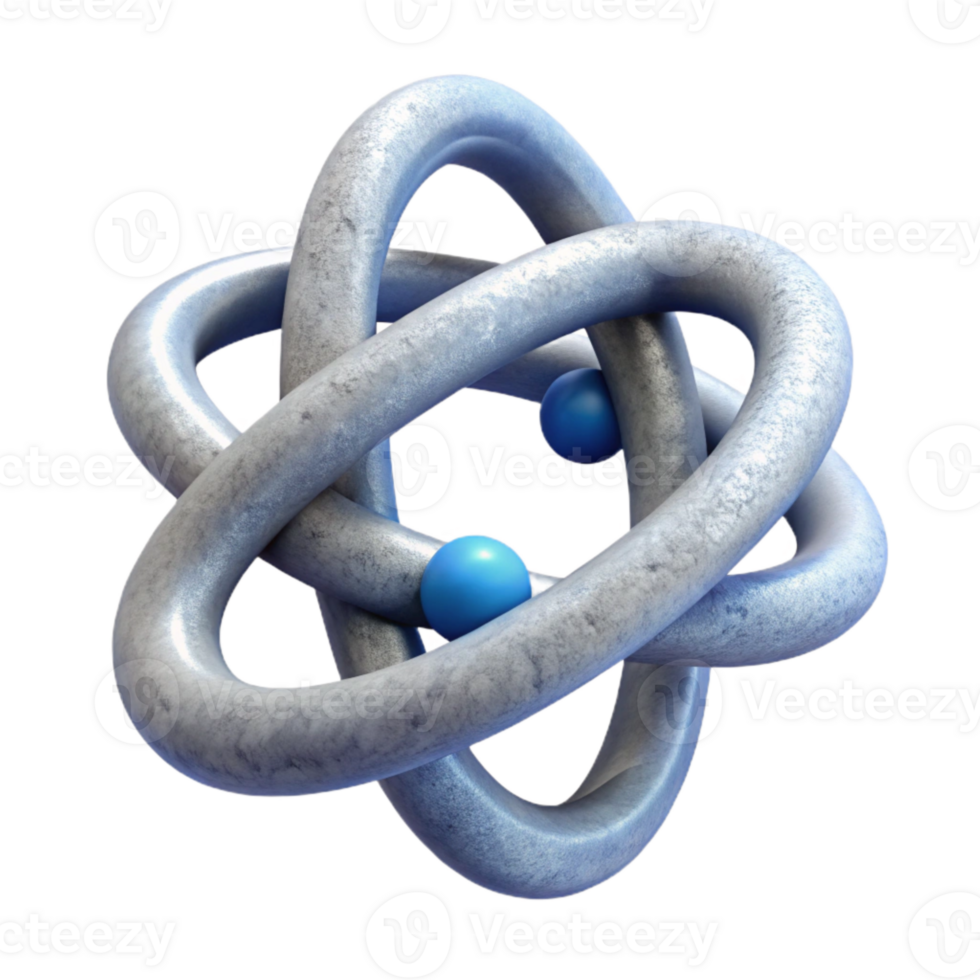elegant classic Quantum Entanglement Icon with Linked Particles genuine png