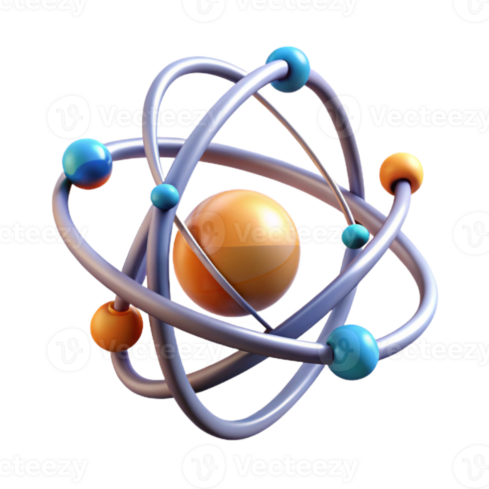 vibrant minimalist Quantum Entanglement Particles Orbiting Each Other Transparent Background exclusive png