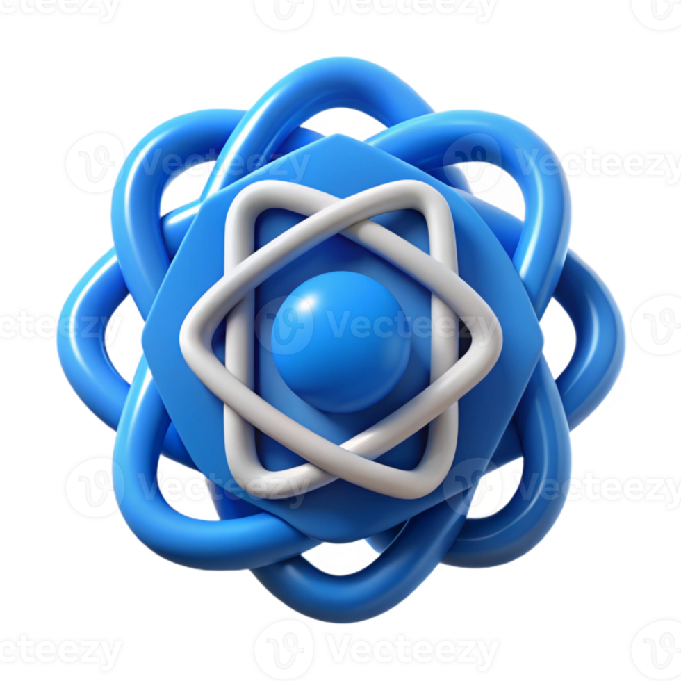 stunning traditional Quantum Entanglement Symbol Blue Icon Cutout Element authentic png