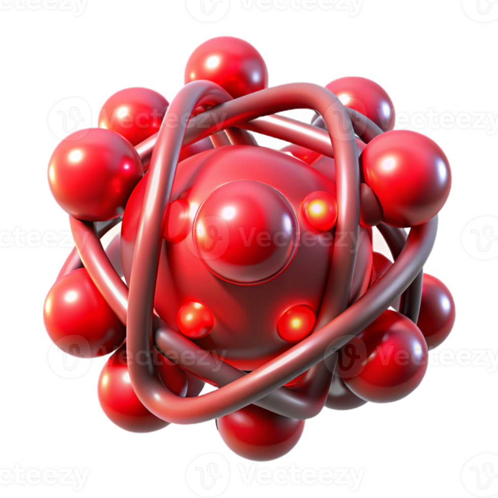 dramatic abstract Quantum Entanglement Particles Red Glow Cutout professional png
