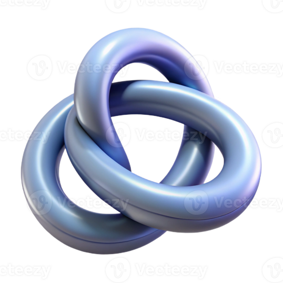 wonderful vintage Quantum Entanglement Symbol Interlocking Rings Transparent Background png