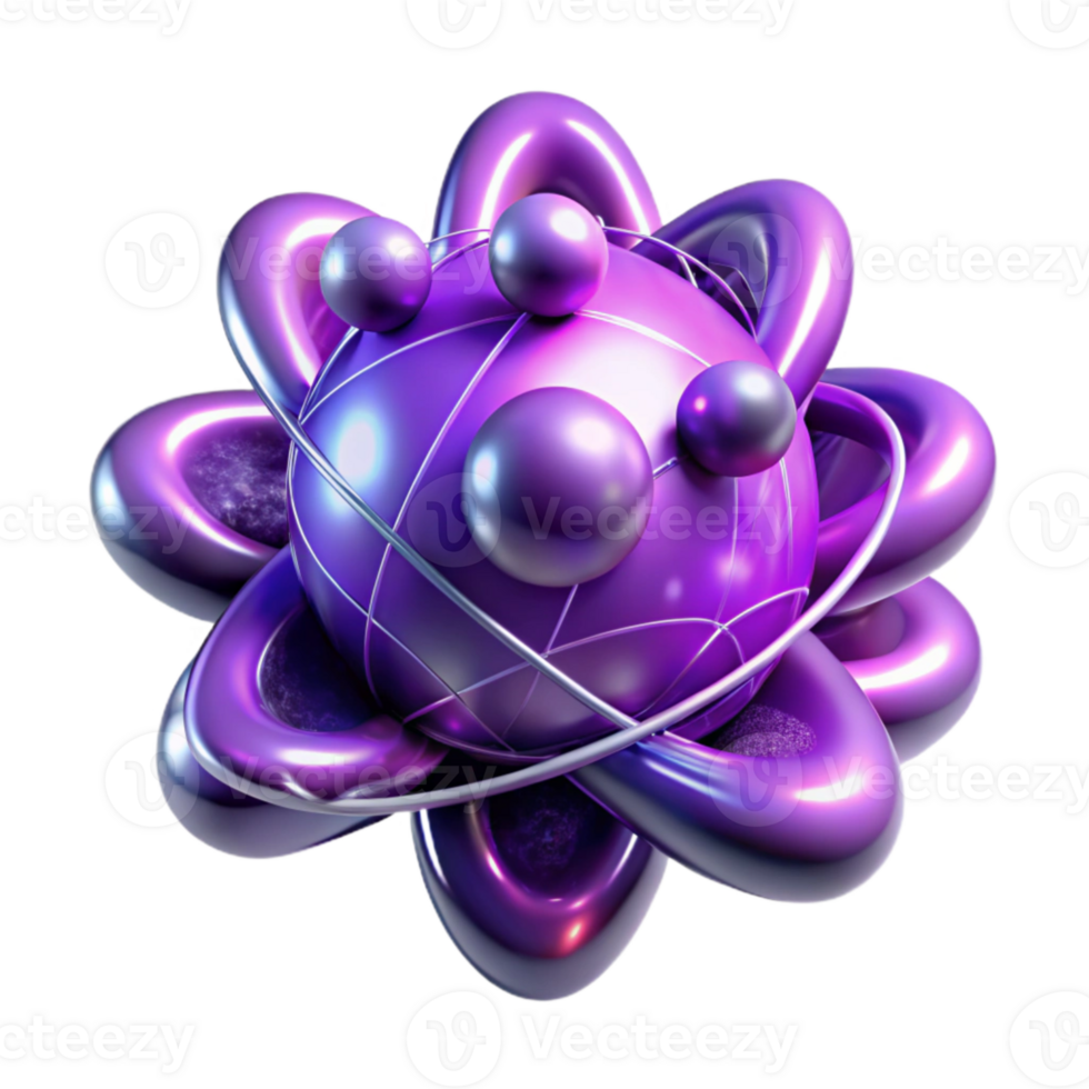 vibrant modern Quantum Fluctuations Energy Particles Purple Transparent Background exclusive png