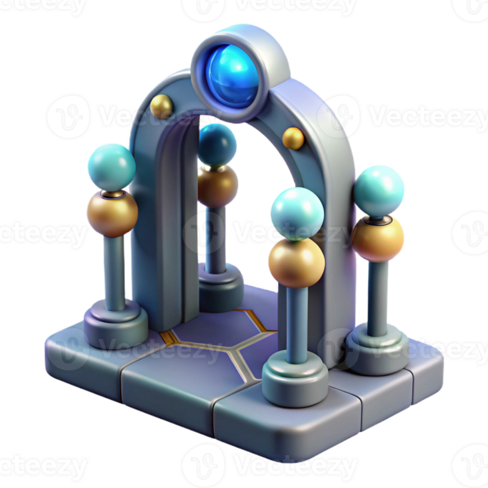 vibrant creative Quantum Gate Operation Visualization Isolated png