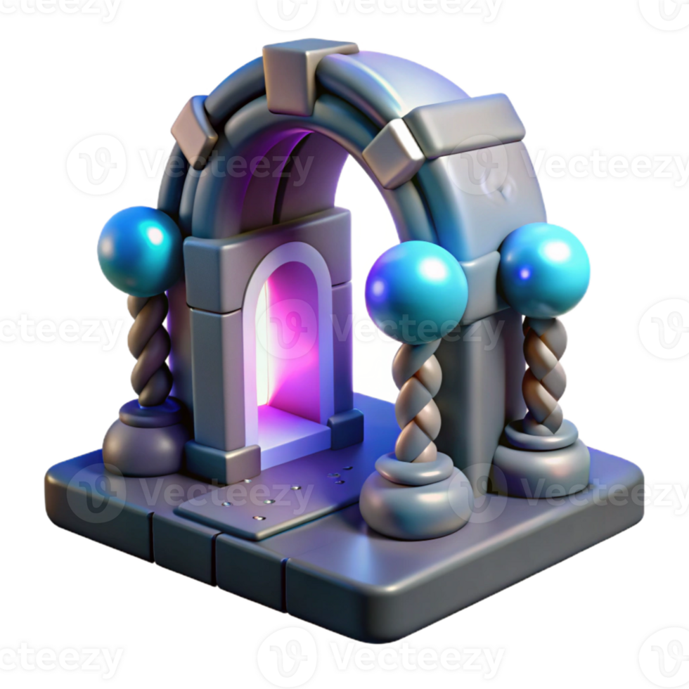beautiful contemporary Quantum Gate Operation Visualization Isolated premium png