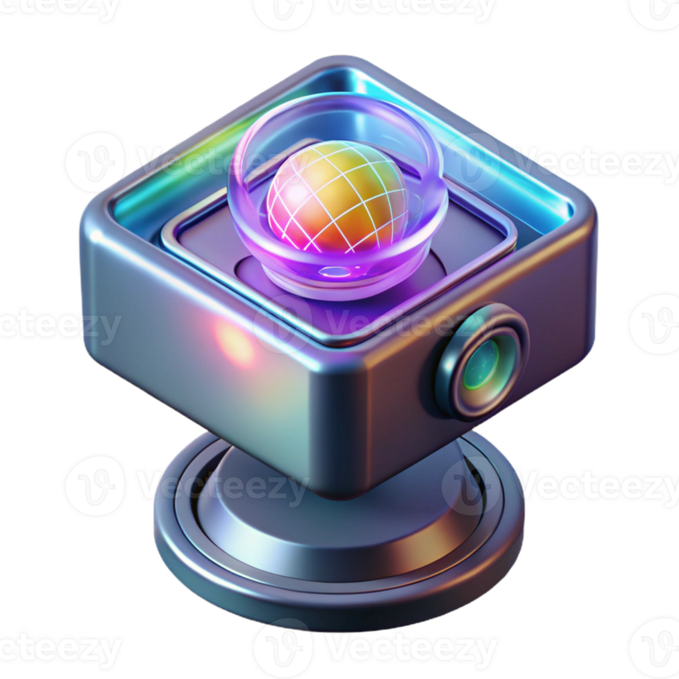 magnificent modern Quantum Imaging Technology Illustration with Holographic Display exclusive png