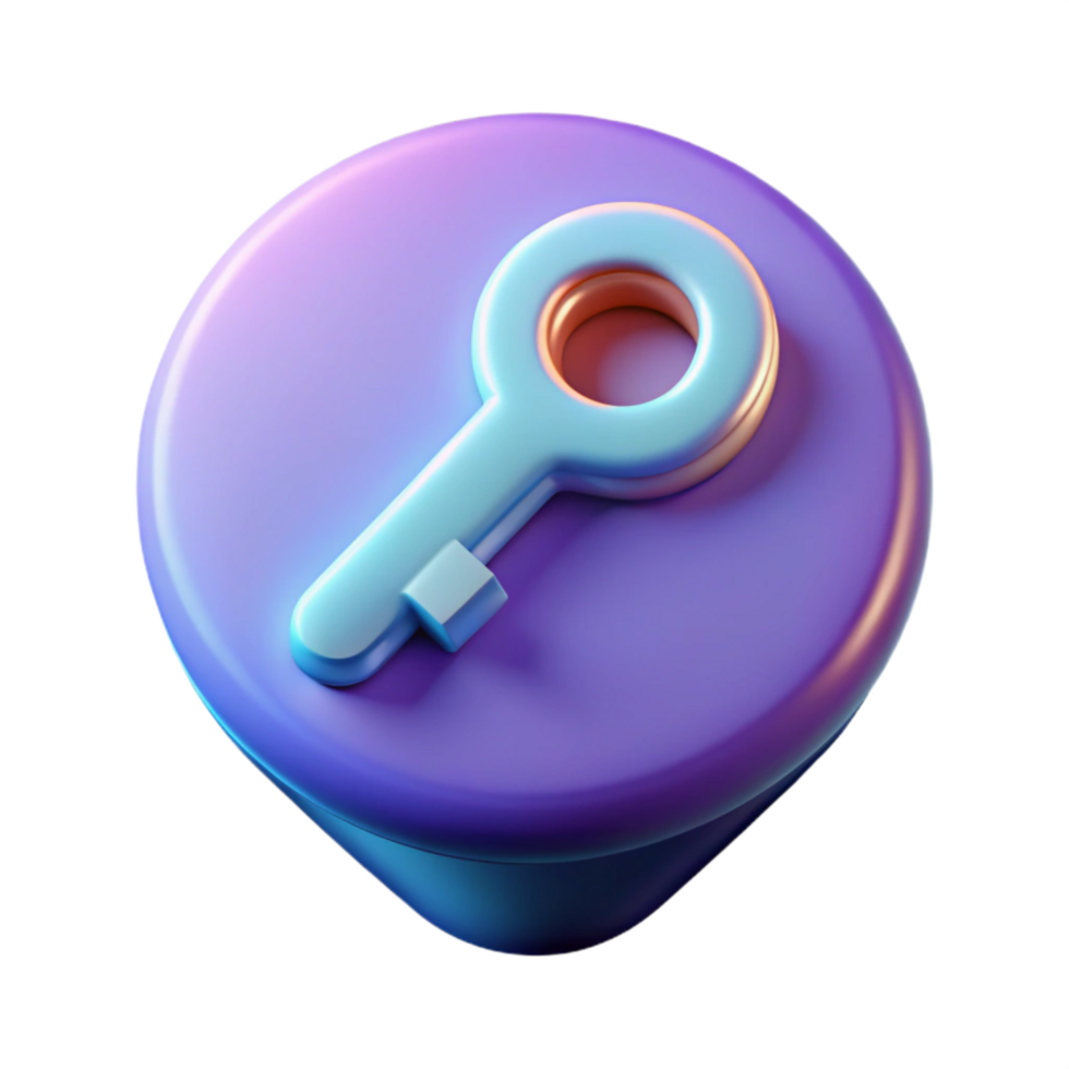 elegant abstract Quantum Key Distribution Icon Cutout with Gradient exclusive png