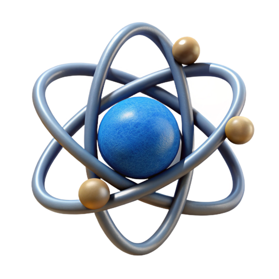 magnífico rústico quantum materiais Engenharia ícone com atômico estrutura Alto resolução png