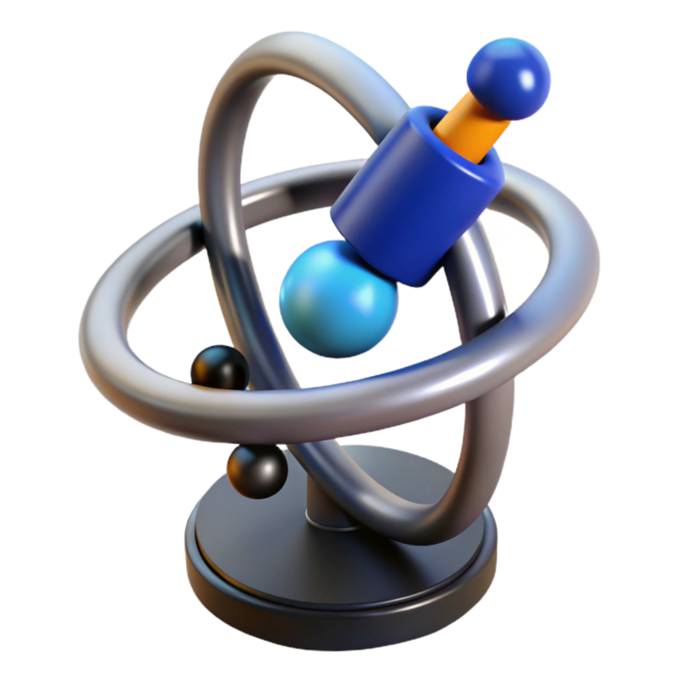 elegant contemporary Quantum Microscope Atomic Structure Illustration Cutout Element high quality png