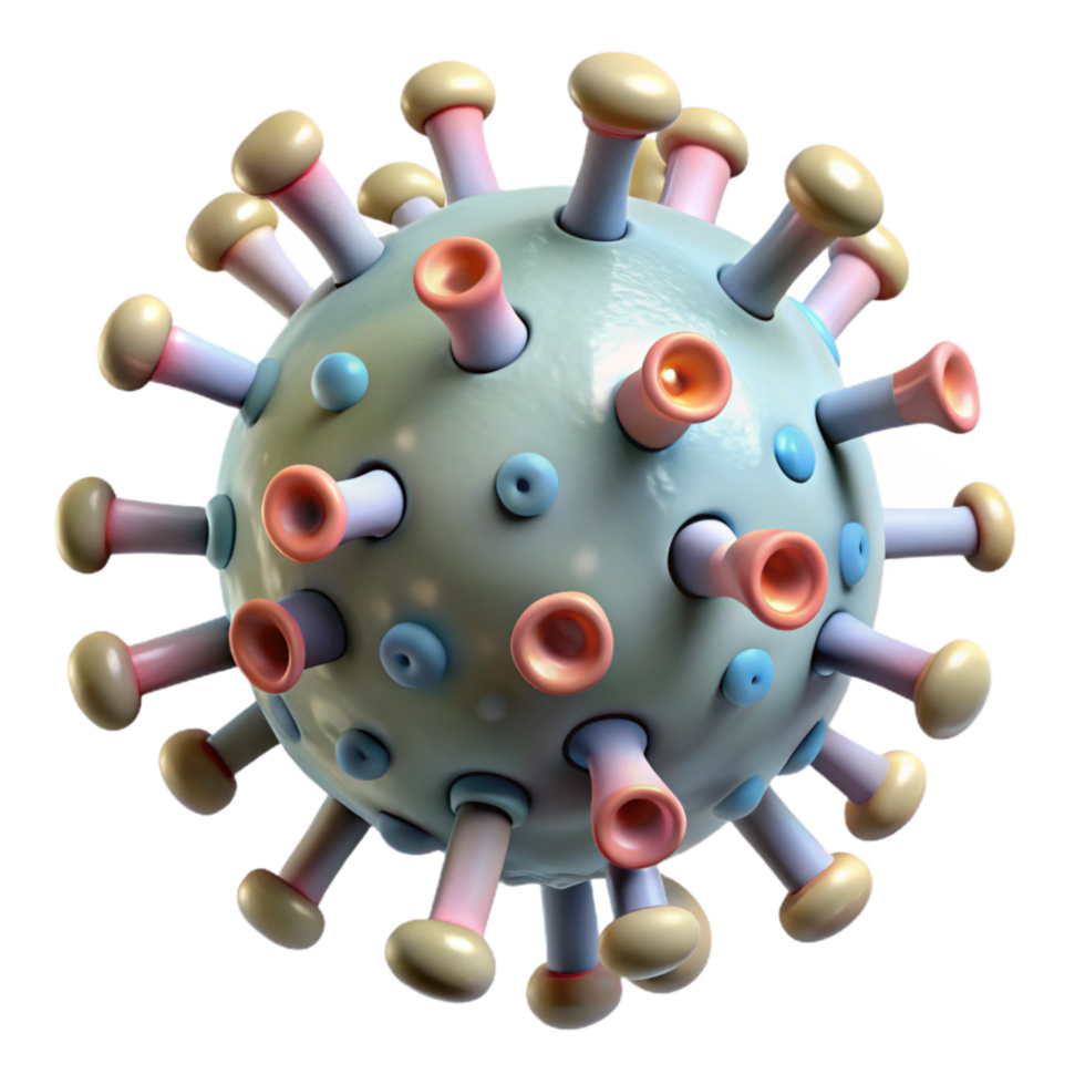 stunning abstract Quantum Microscope Virus Structure Illustration Transparent Background original png