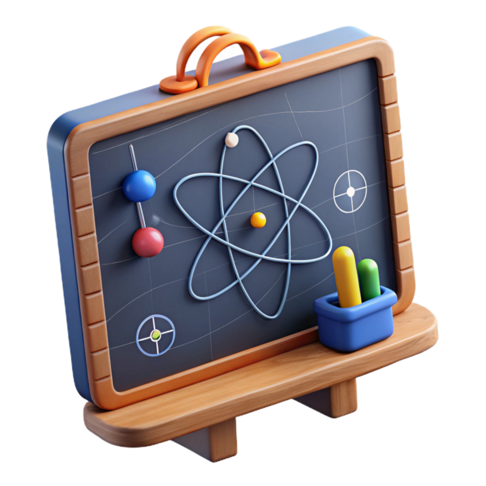 impressive contemporary Quantum Physics Formula Chalkboard Style Transparent Background premium png