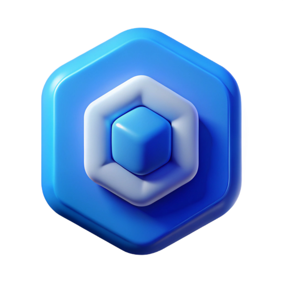 serene creative Quantum Sensor Application Icon Blue Gradient Transparent Background high resolution png