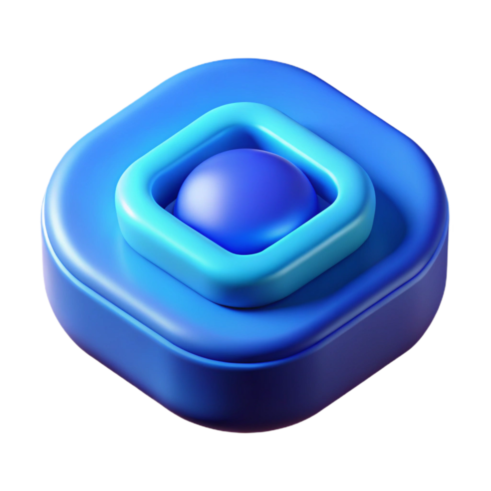 extraordinary classic Quantum Sensor Application Icon Blue Gradient Transparent Background genuine png