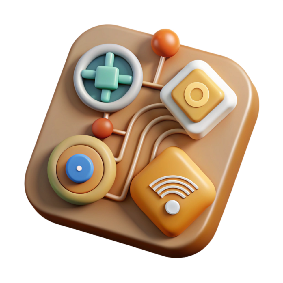 dramatic creative Quantum Sensor Applications Icon with Environmental Monitoring Symbols exclusive png