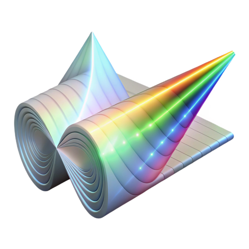 impressive artistic Quantum Spectroscopy Illustration with Spectral Lines detailed png