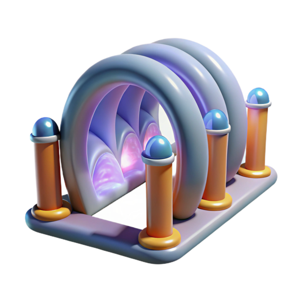 magnificent minimalist Quantum Tunneling Barrier Illustration Transparent Background authentic png