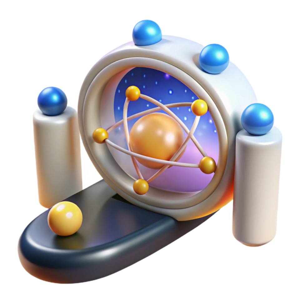 vibrant artistic Quantum Tunneling Particle Passing Through Barrier Transparent high quality png