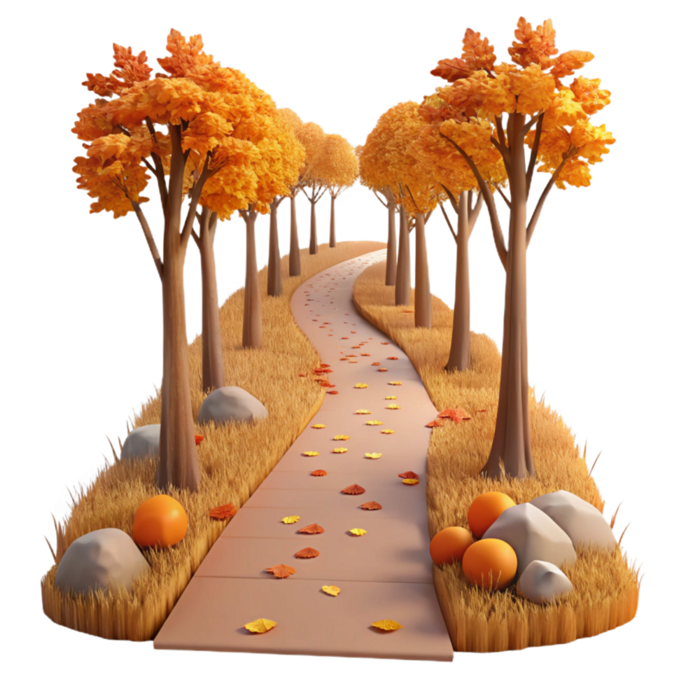 elegant creative Quiet Forest Path with Green Hues Cutout high resolution png