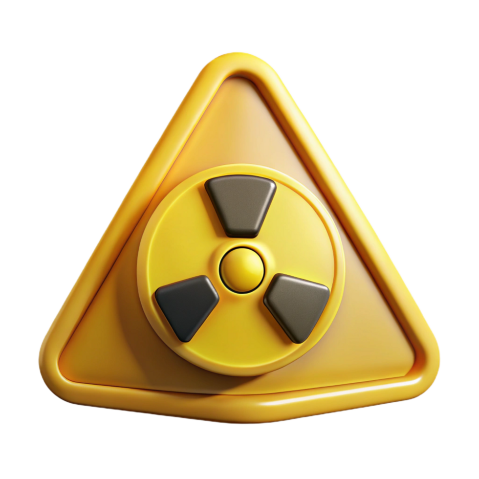 magnificent contemporary Radiation Symbol Warning Sign Yellow Isolated high quality png