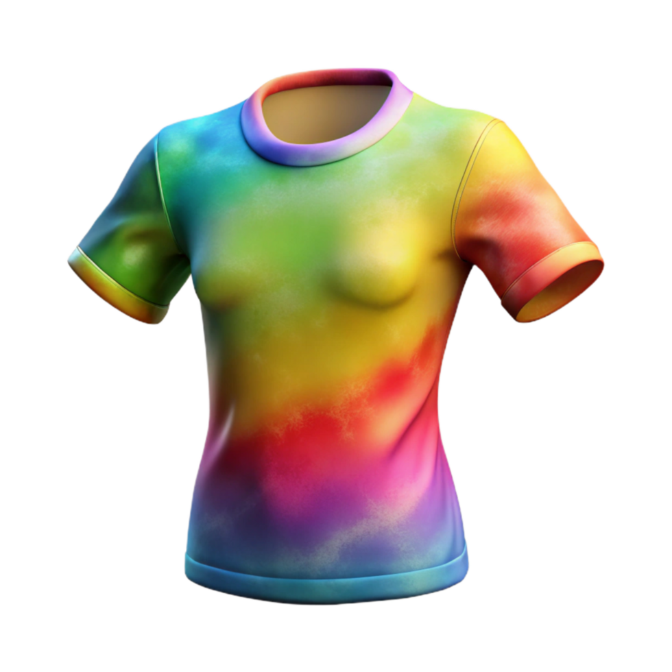 wonderful contemporary Rainbow Tie Dye Shirt Colorful Cutout genuine png
