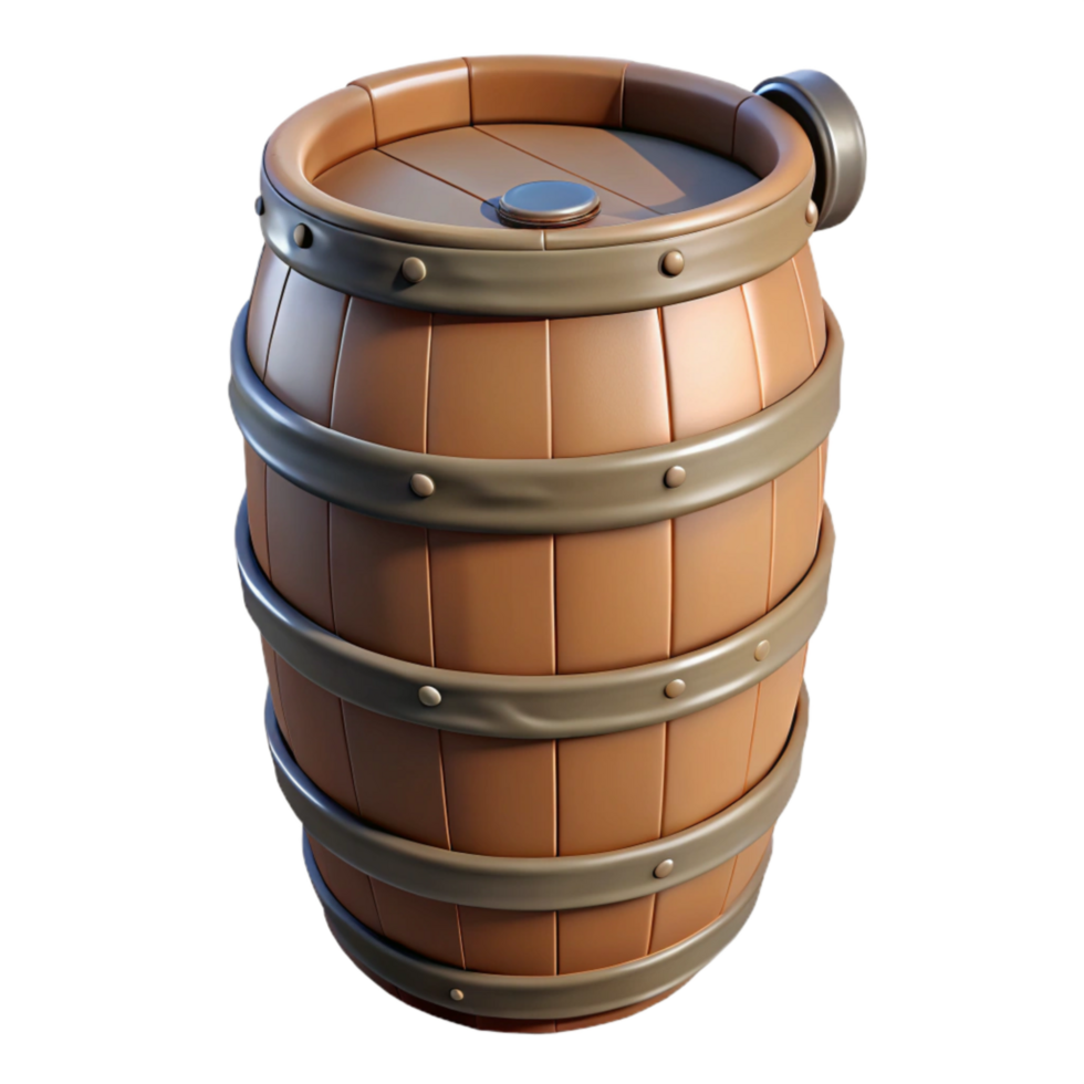 beautiful artistic Rainwater Collection Barrel Side Angle Cutout high quality png