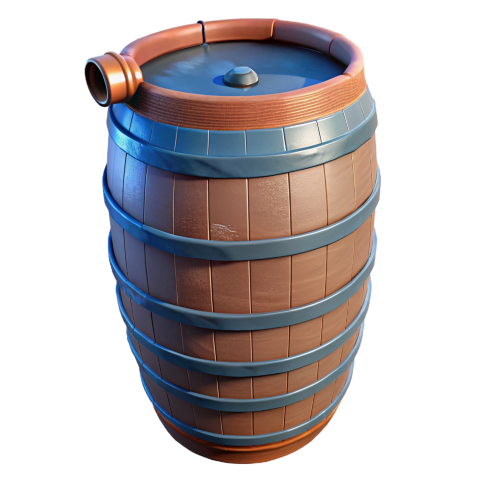extraordinary creative Rainwater Collection Barrel Side Angle Cutout authentic png